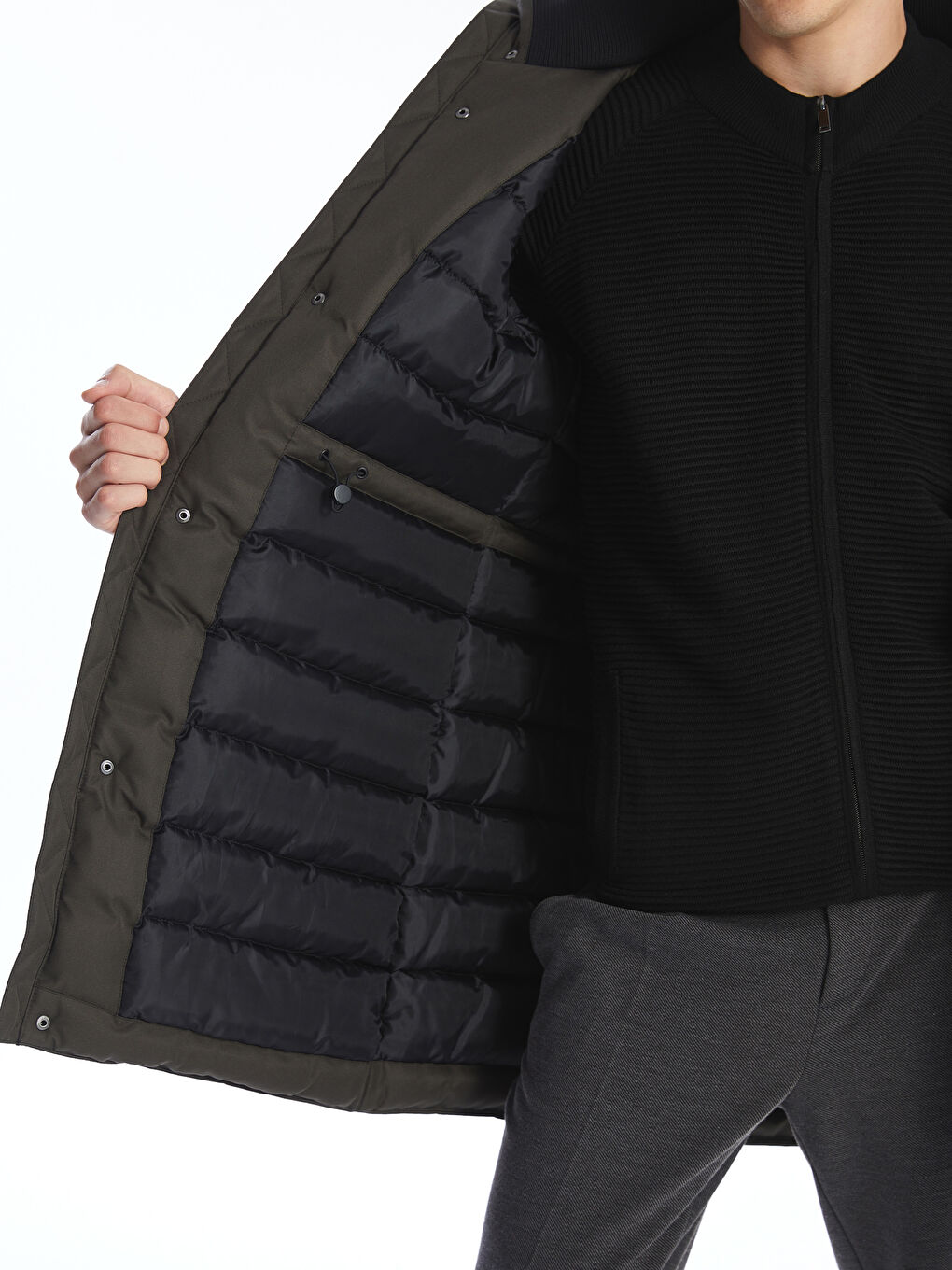 Regular Fit Hooded Men's Parka-2