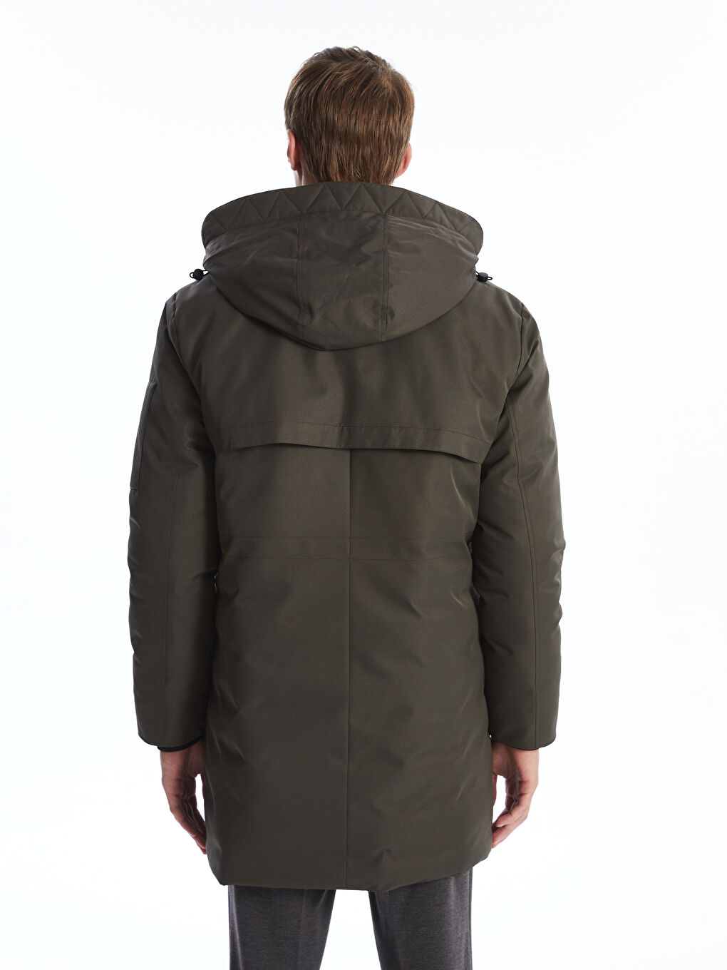 Regular Fit Hooded Men's Parka-4