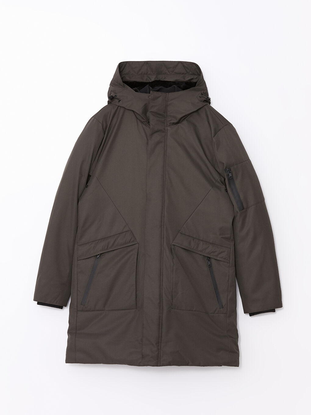 Regular Fit Hooded Men's Parka-5