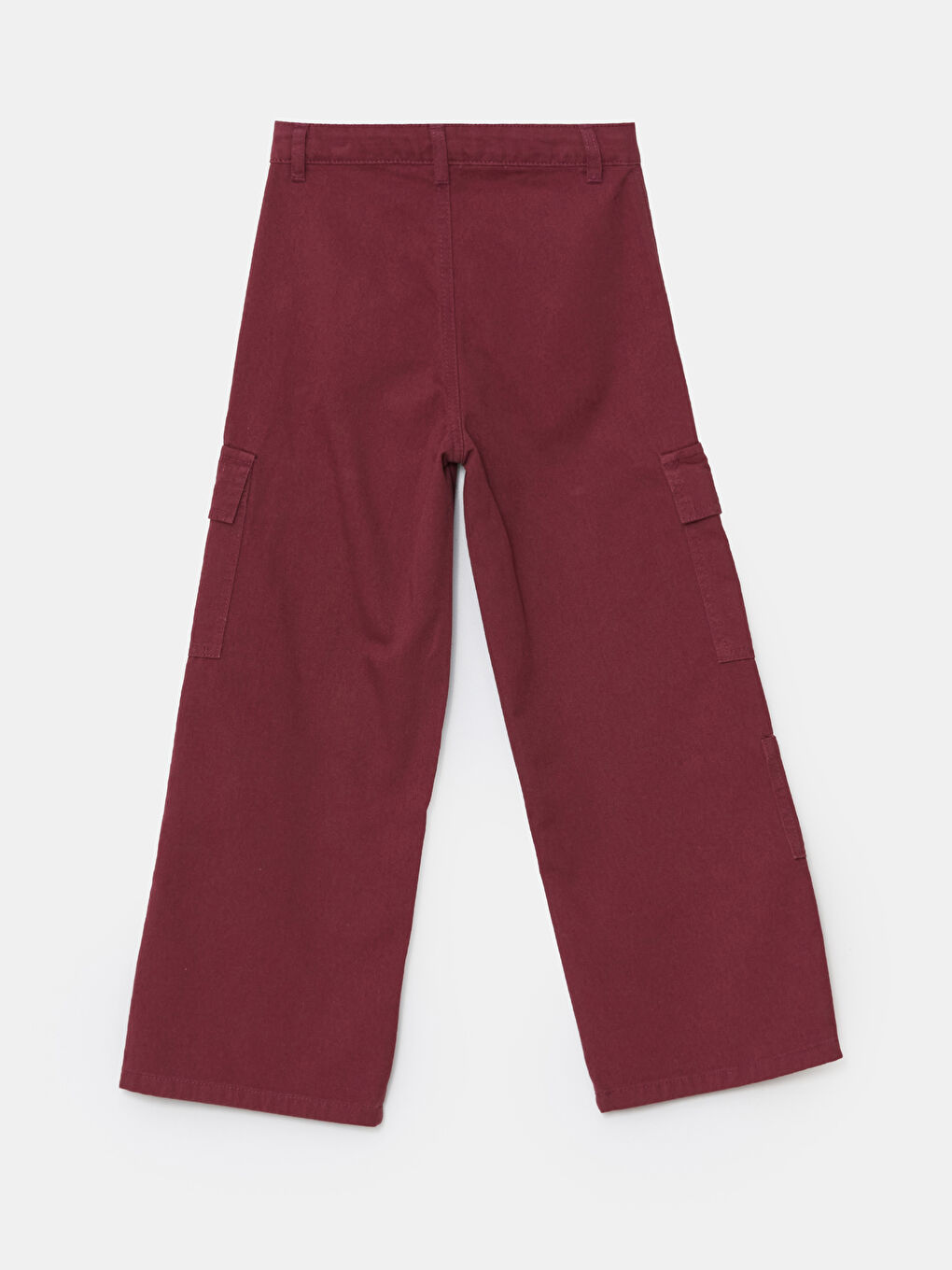 LCW Kids Bordo Wideleg Kız Çocuk Kargo Pantolon - 1