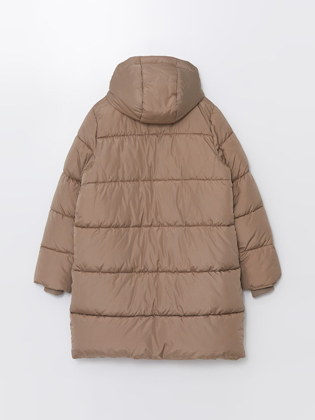 Women's Hooded Plain Puffer Coat-6