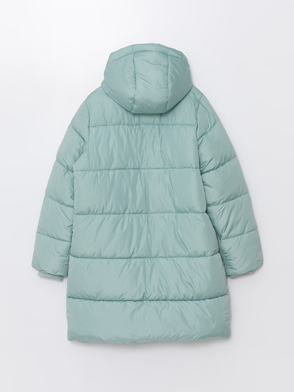 Women's Hooded Plain Puffer Coat-6