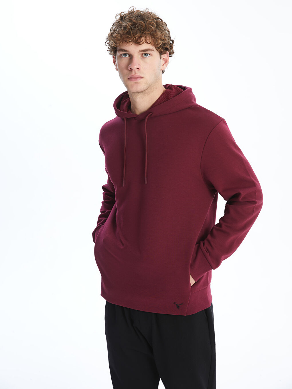 XSIDE ACTIVE Bordo Uzun Kollu Erkek Hoodie