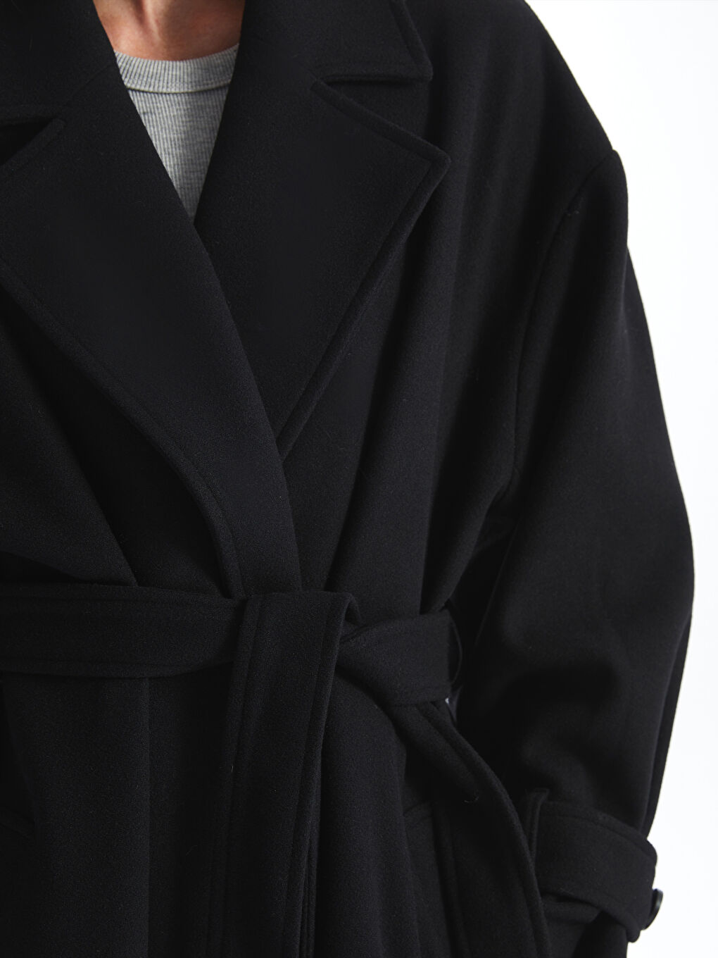 LCWAIKIKI Classic Jacket Neck Oversize Women's Cachet Overcoat -W47914Z8-CVL