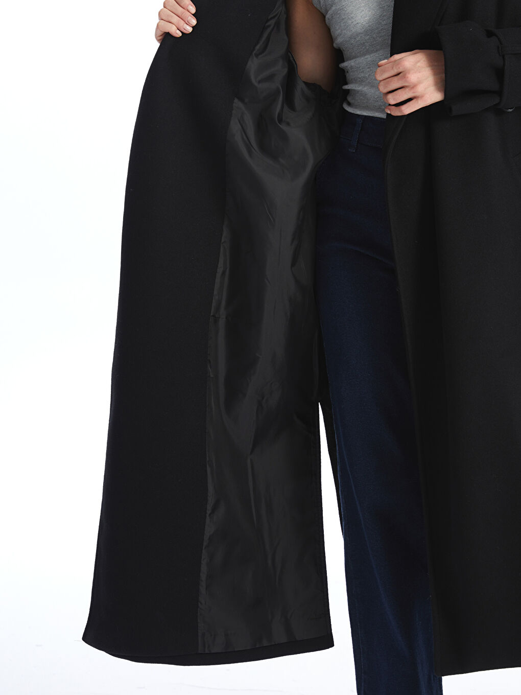 LCWAIKIKI Classic Jacket Neck Oversize Women's Cachet Overcoat -W47914Z8-CVL