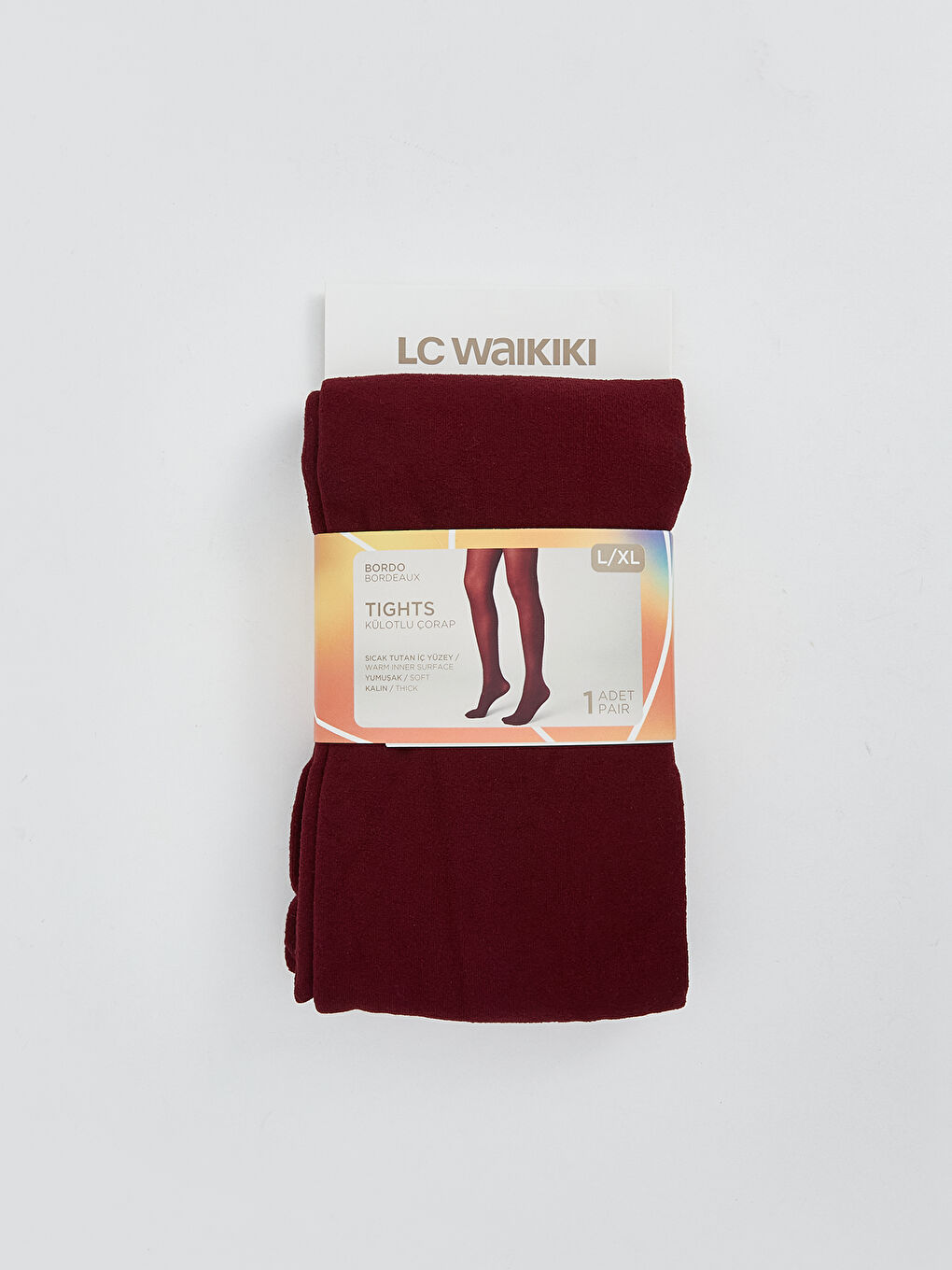 LCW DREAM Bordo Kadın Düz Külotlu Çorap