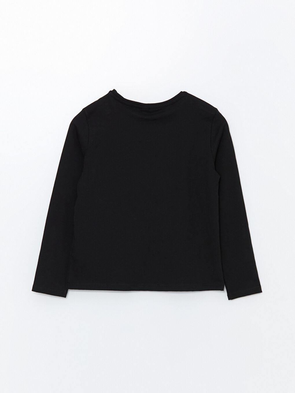 Crew Neck Basic Girls' T-Shirt-2