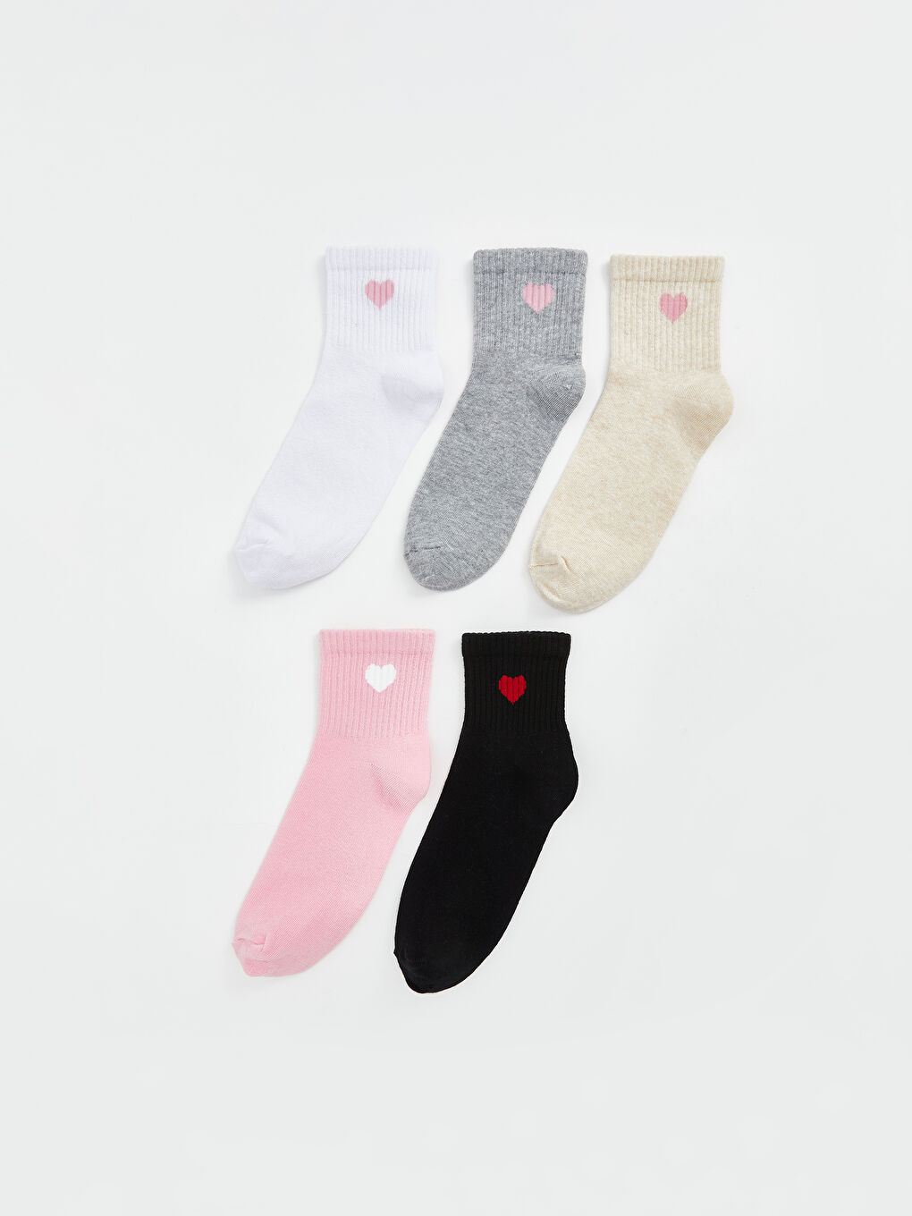 Patterned Girls' Ankle Socks 5 Pack