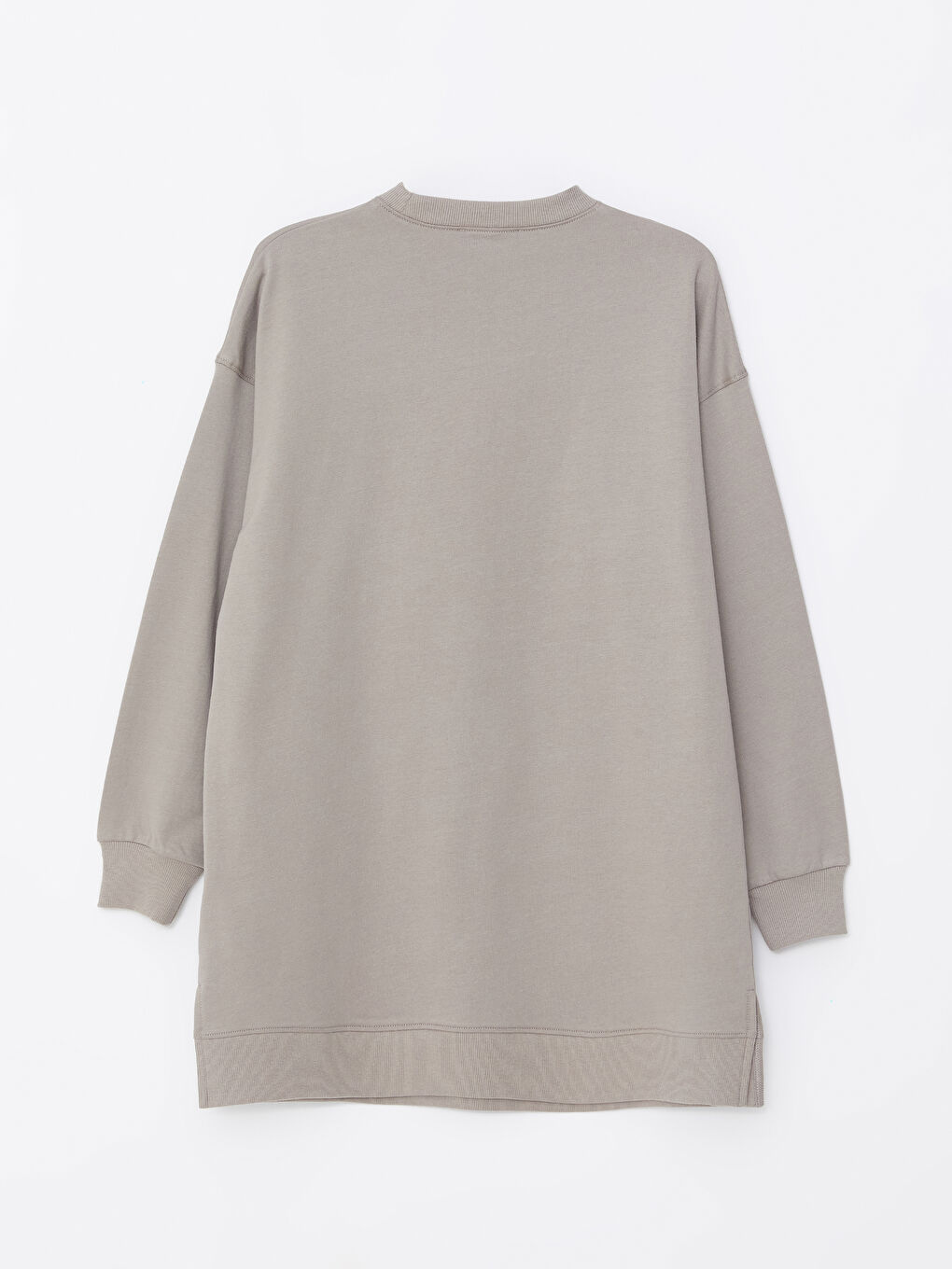 تونيك كنزة رياضية برقبة دائرية مطبوع بأكمام طويلة للسيدات-5