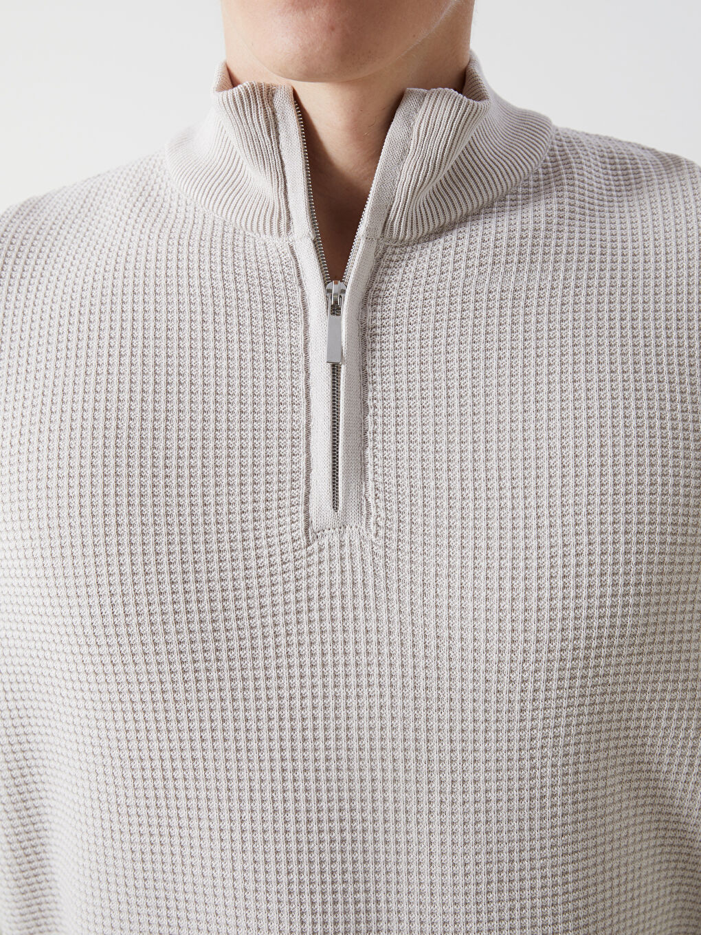 Turtle Neck Long Sleeve Men's Tricot Sweater -W48163Z8-YVP