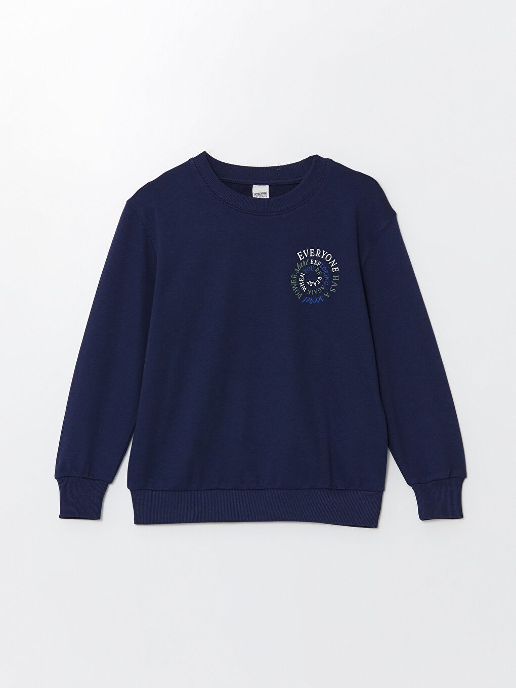 LCW Kids Lacivert Bisiklet Yaka Erkek Çocuk Sweatshirt