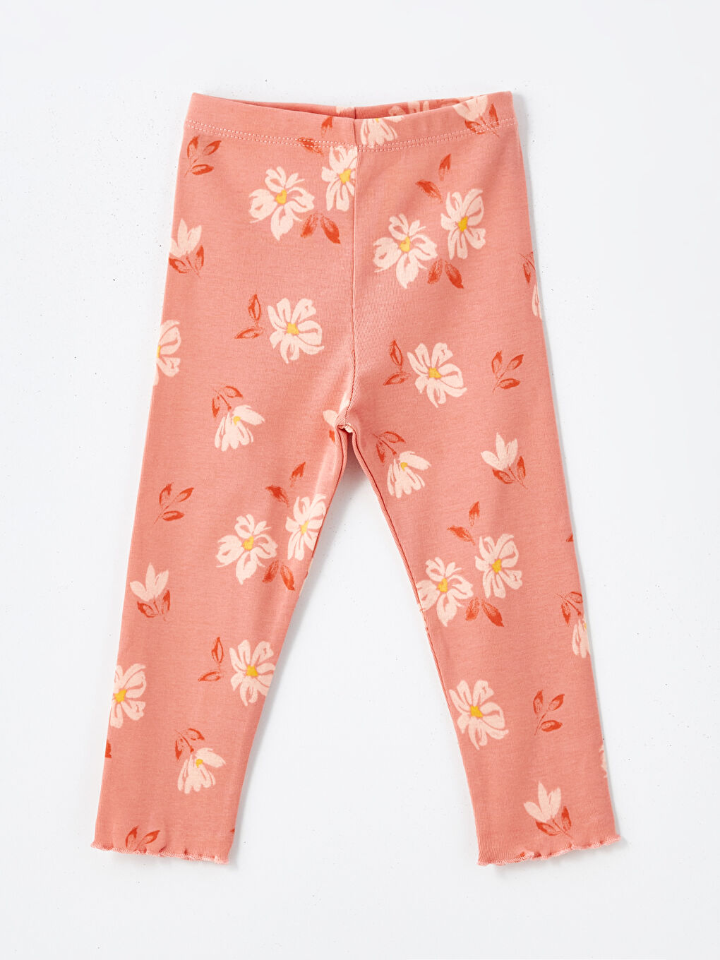 Ekru Bisiklet Yaka Kısa Kollu Kız Bebek Çıtçıtlı Body ve Tayt  2'li Takım-3