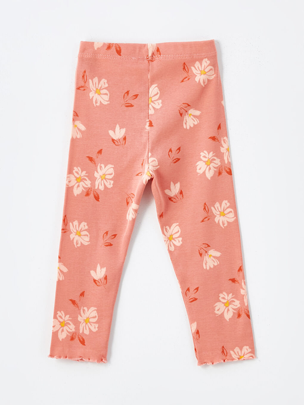 Ekru Bisiklet Yaka Kısa Kollu Kız Bebek Çıtçıtlı Body ve Tayt  2'li Takım-4