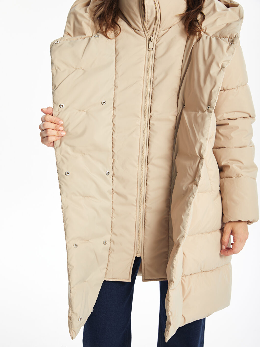 LCWAIKIKI Classic Manteau bouffant à capuche pour Femmes -W48254Z8-FGP