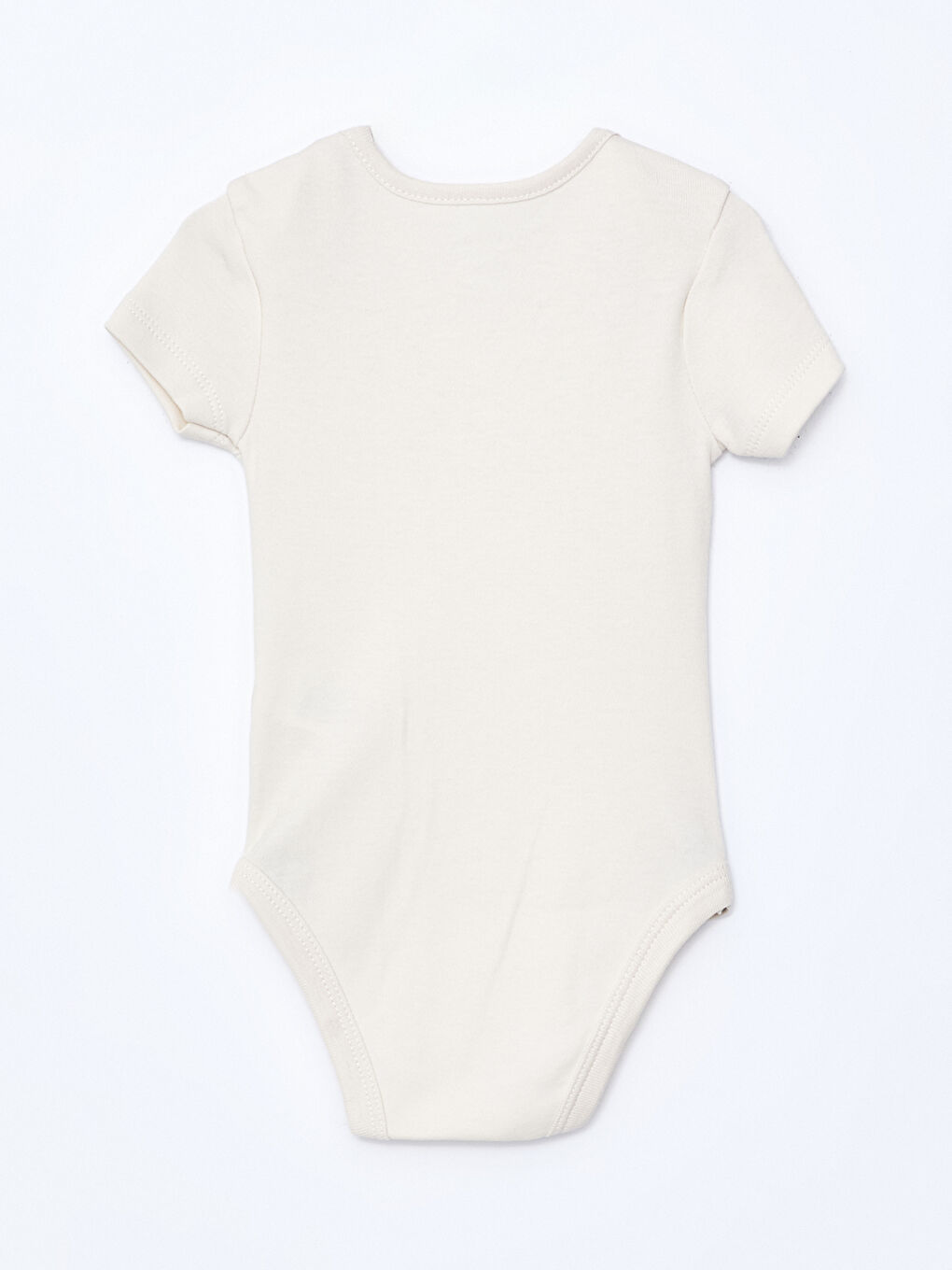 Bej Bisiklet Yaka Baskılı Erkek Bebek Çıtçıtlı Bodysuit-2
