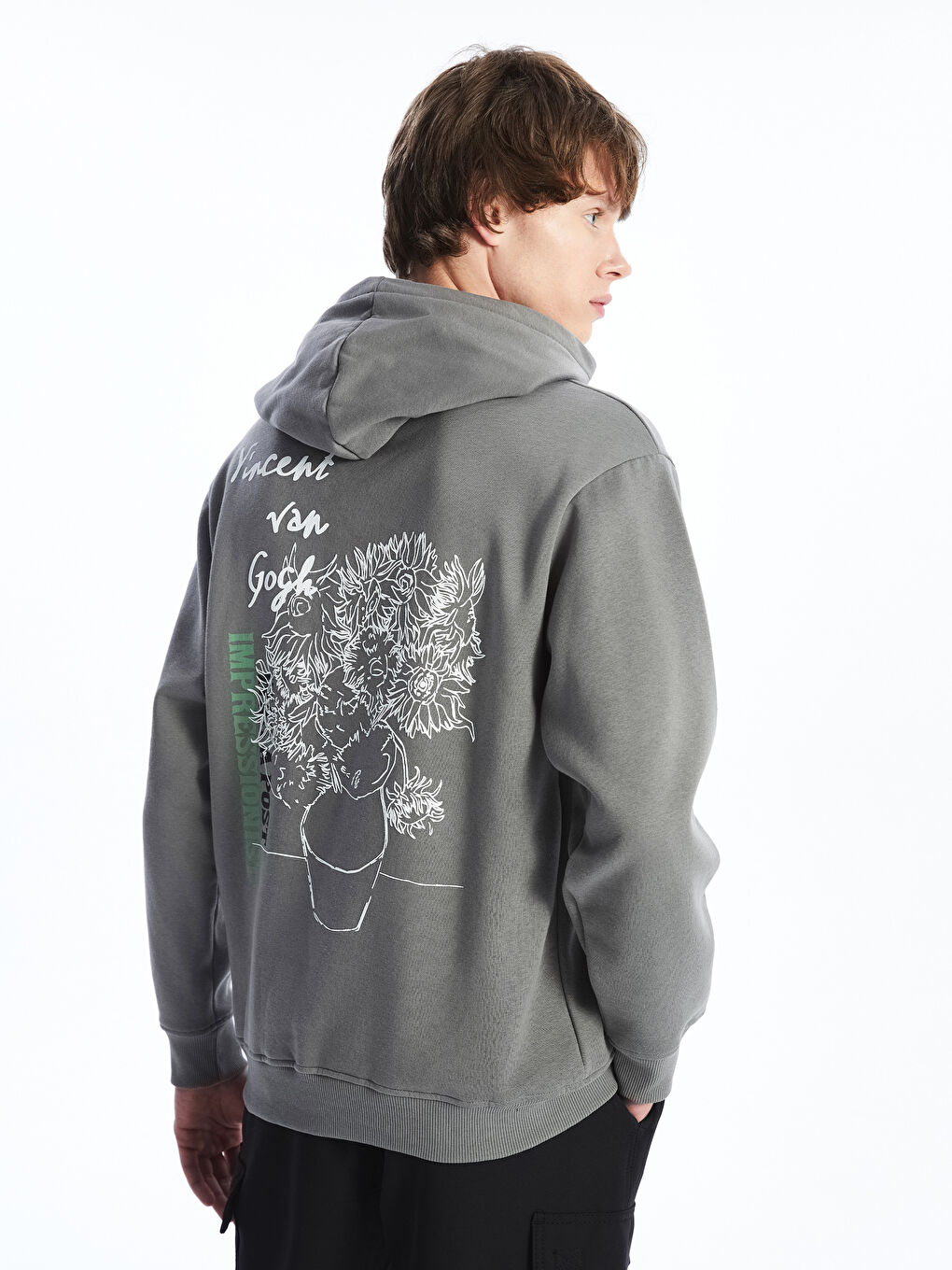 LCW Casual Antrasit Uzun Kollu Kalın Erkek Kalın Hoodie