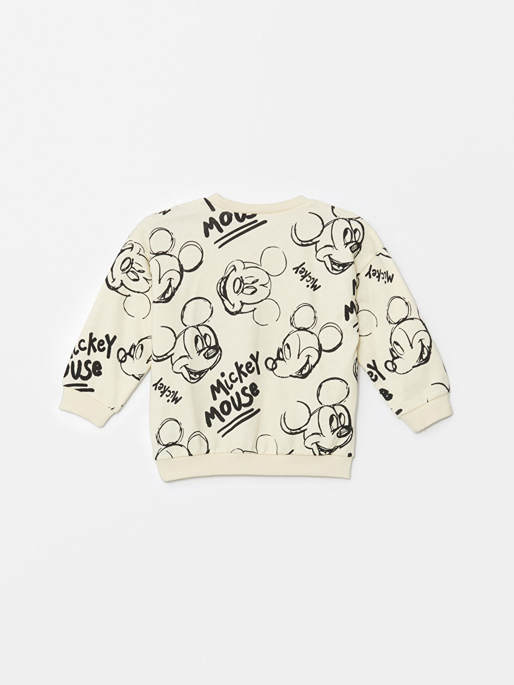 LCW Kids Crew Neck Long Sleeve Mickey Mouse Printed Boys' Sweatshirt -W48304Z1-LRA