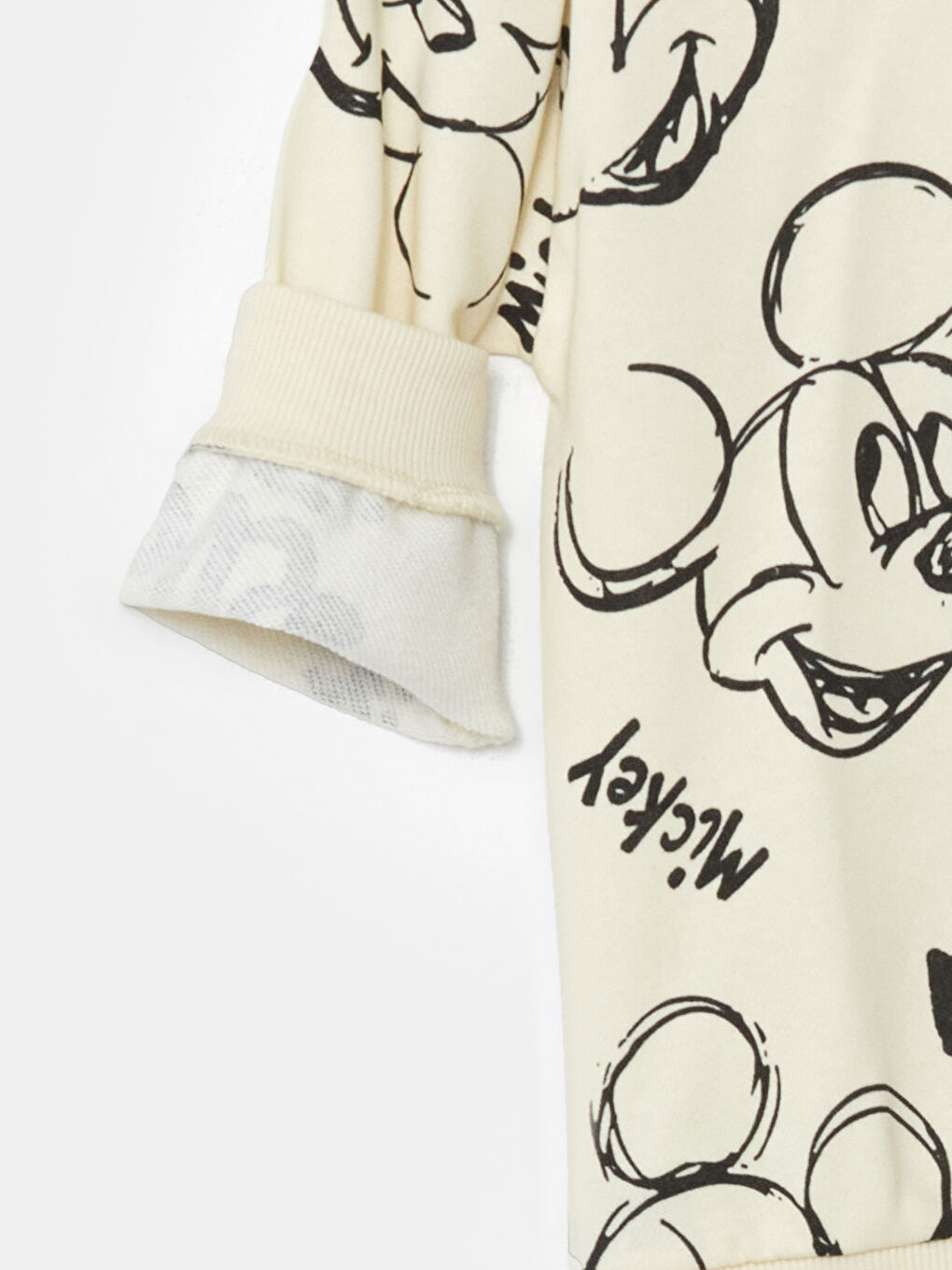 LCW Kids Crew Neck Long Sleeve Mickey Mouse Printed Boys' Sweatshirt -W48304Z1-LRA