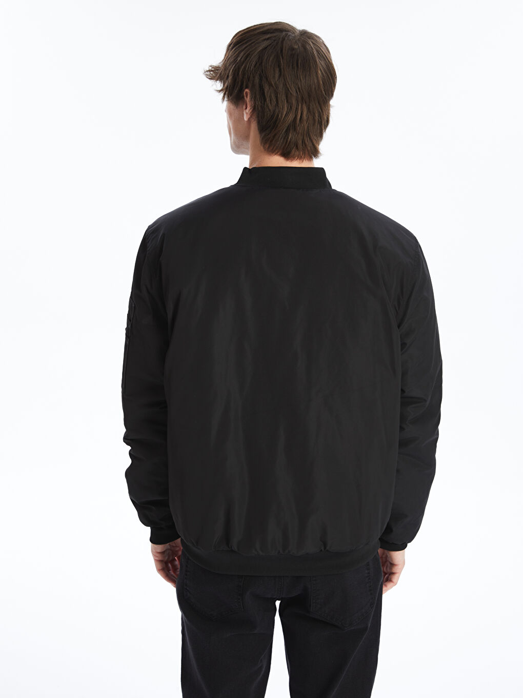 Blouson aviateur à col universitaire pour Hommes, coupe standard-5