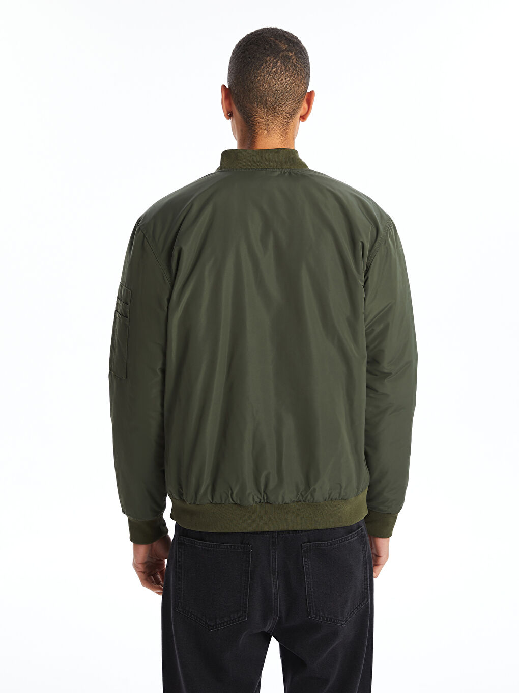 Blouson aviateur à col universitaire pour Hommes, coupe standard-4