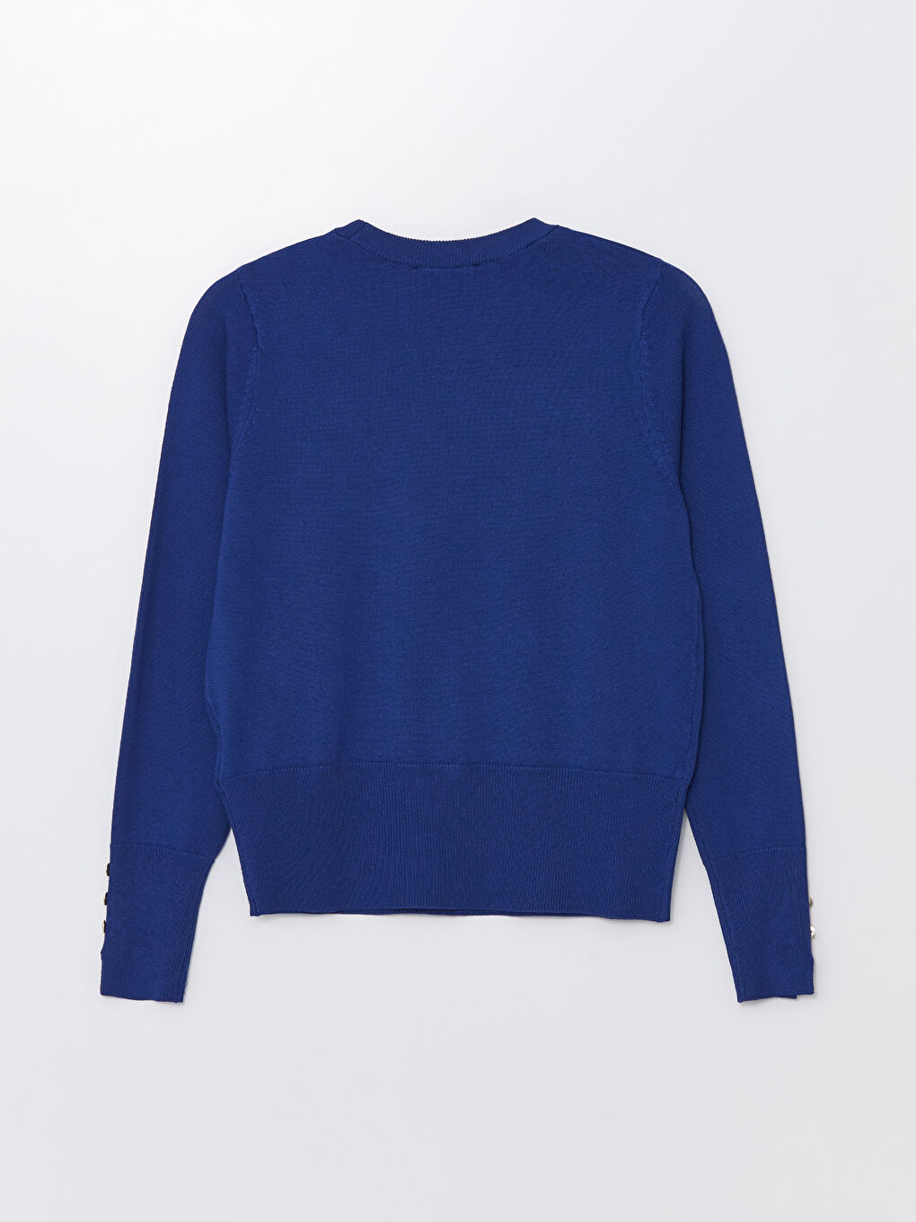 Crew Neck Plain Long Sleeve Women's Knitwear Sweater-5