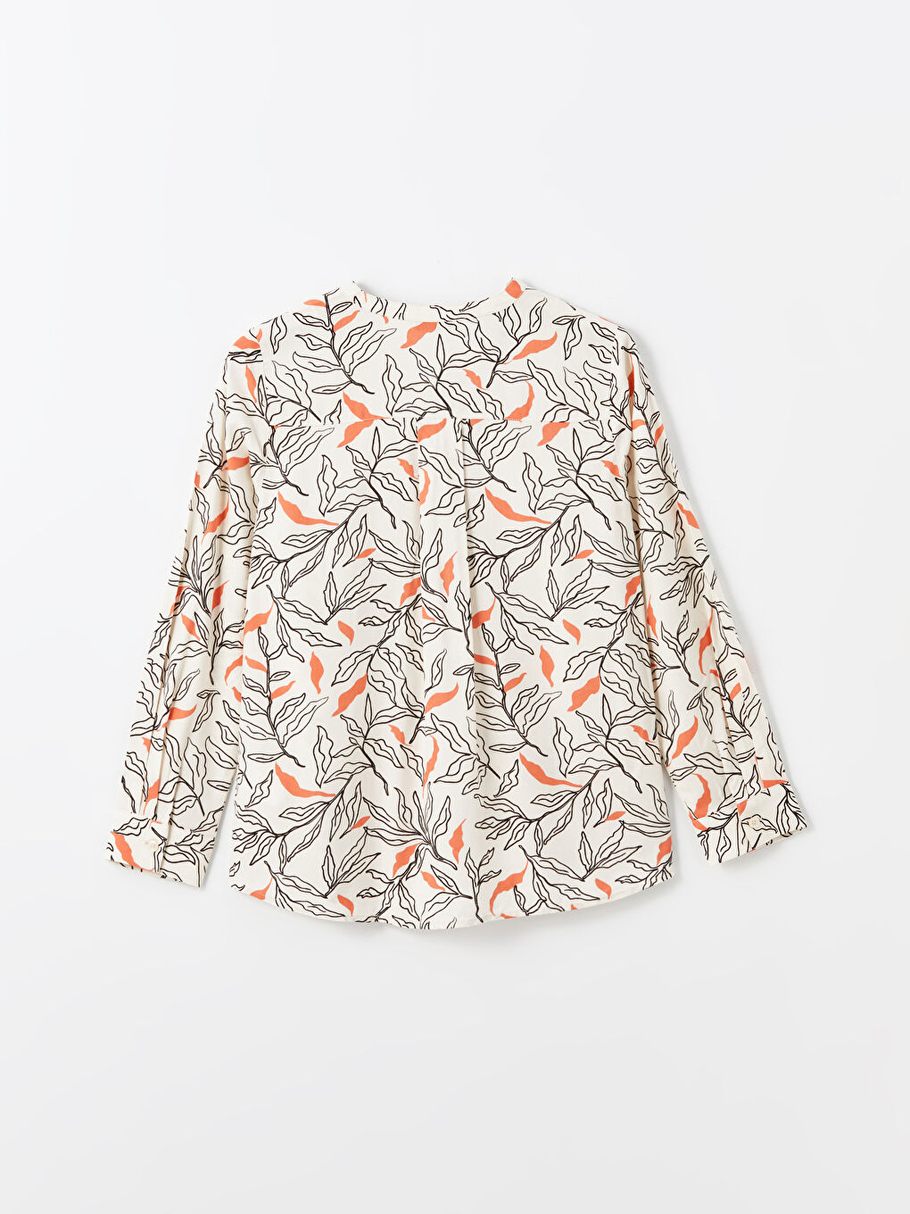 LCW Grace Notch Neck Patterned Long Sleeve Women's Blouse -W48373Z8-LQB
