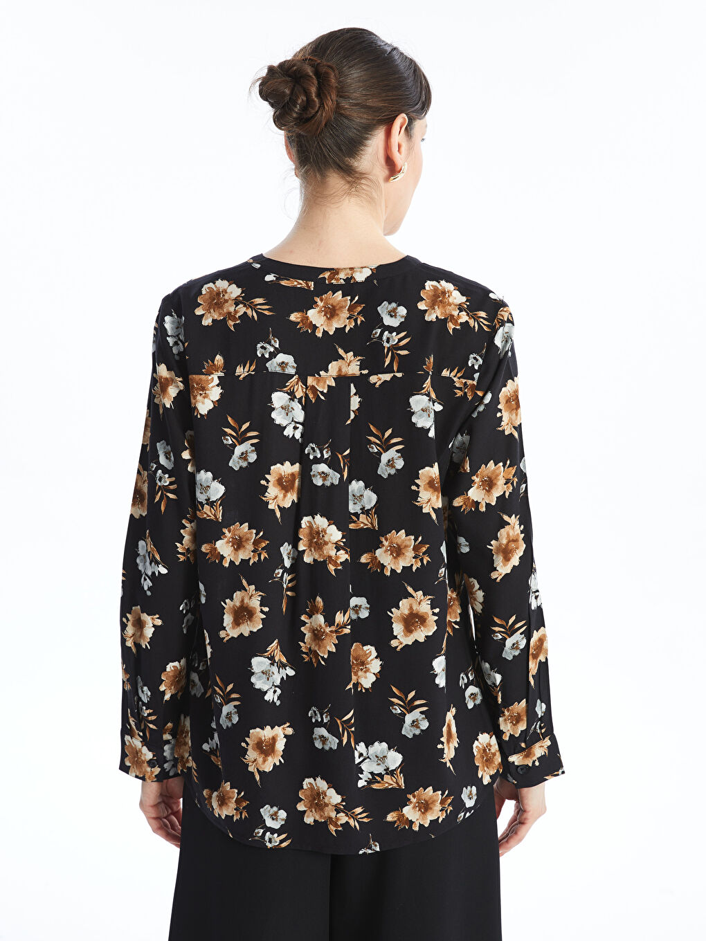 LCW Grace Bluza ženska sa izrezom, dezenirana, dugih rukava -W48373Z8-LQJ