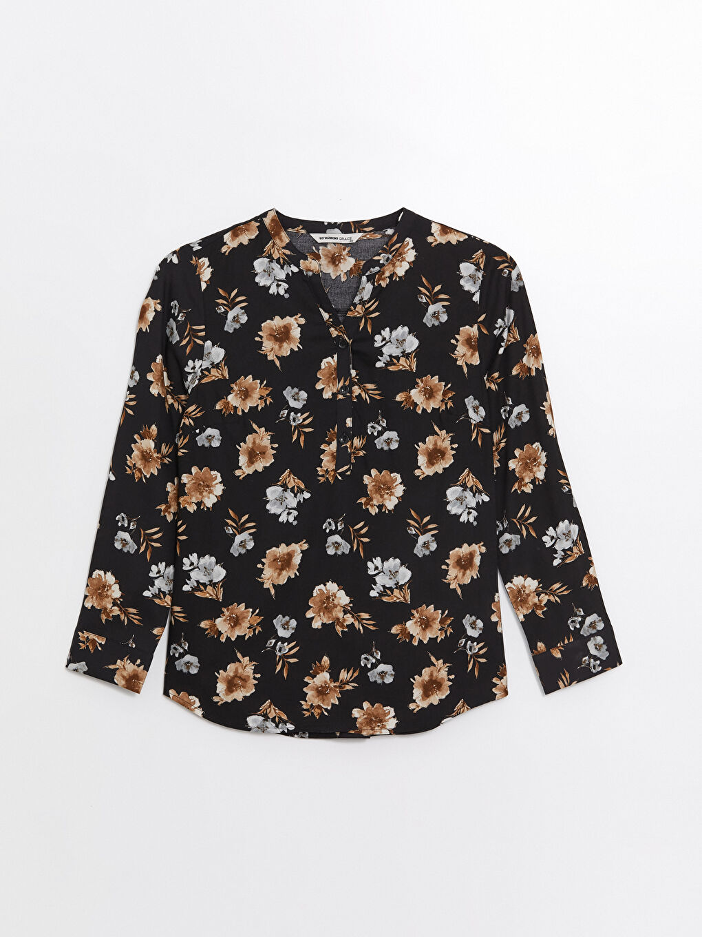 LCW Grace Bluza ženska sa izrezom, dezenirana, dugih rukava -W48373Z8-LQJ