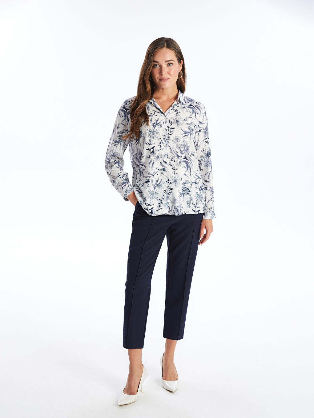 Desenli Kadın Gömlek-2