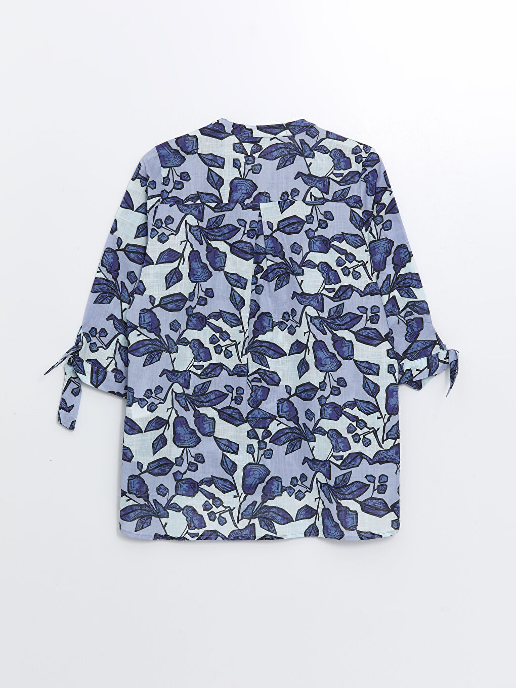 Bluza sa okovratnikom i cvetnim uzorkom za žene-5