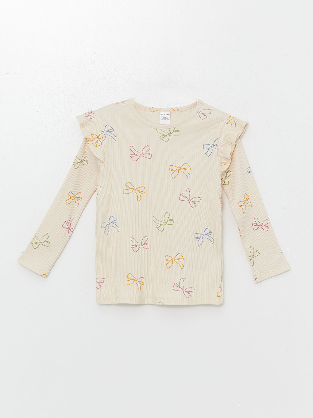 LCW Kids Тениска с кръгло деколте и принт за момичета -W48416Z1-LRA