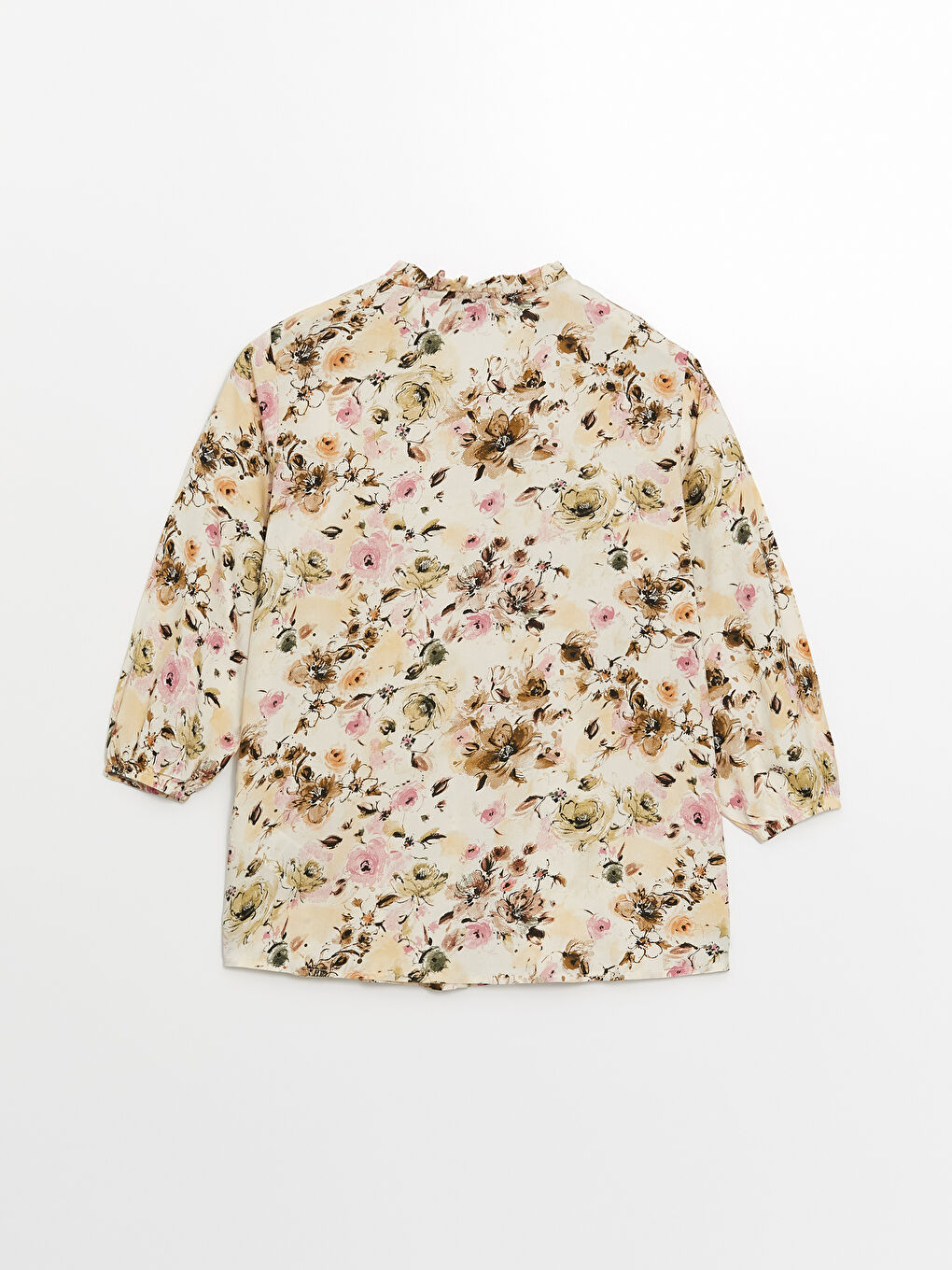 Blouse Pour Femmes À Encolure Crantée Et Motifs Floraux-6