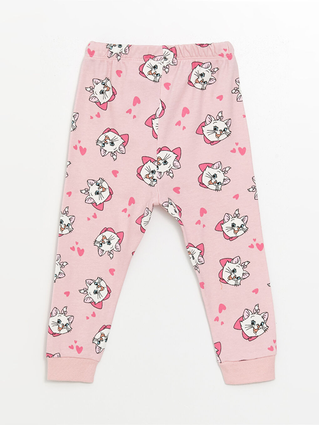 LCW baby Açık Pembe Bisiklet Yaka Uzun Kollu Mary Cat Baskılı Kız Bebek Pijama Takımı - 6