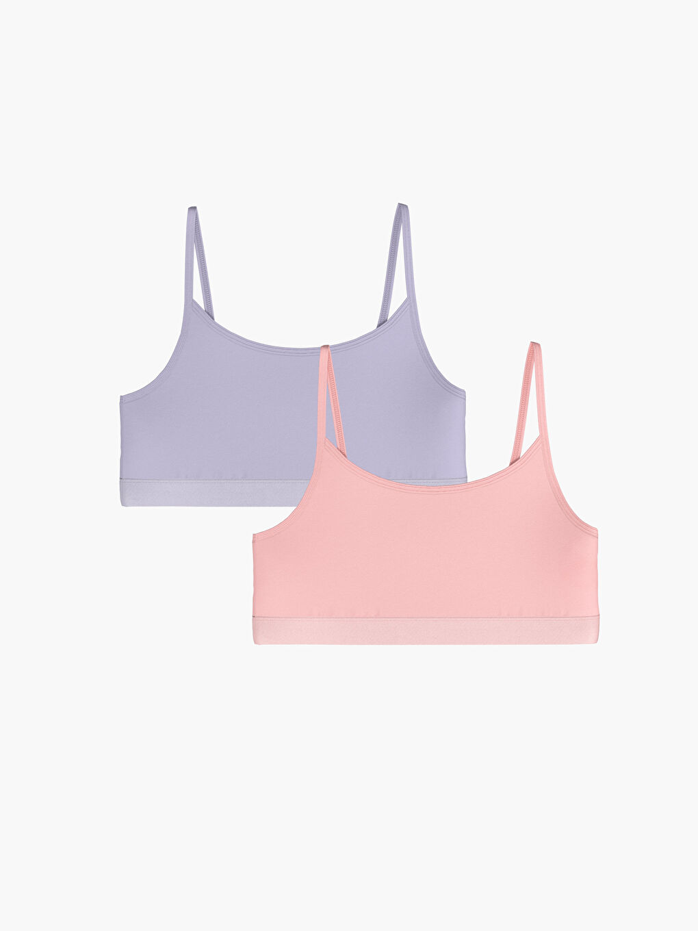 Lot de 2 Hauts Bustier en Coton Basique pour Filles