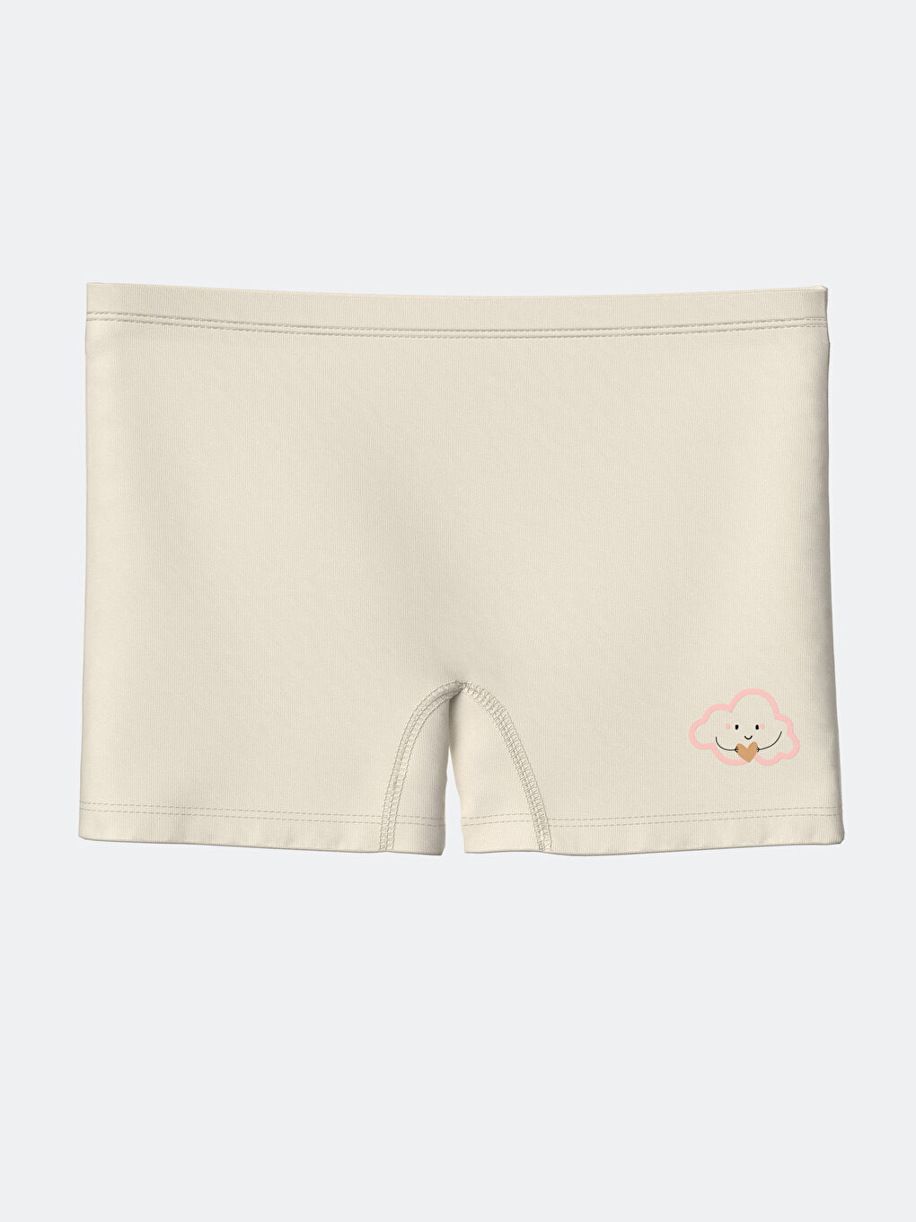 Bej Baskılı Kız Çocuk Boxer