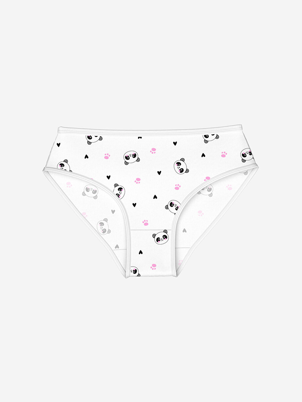 Beyaz Baskılı Kız Çocuk Külot