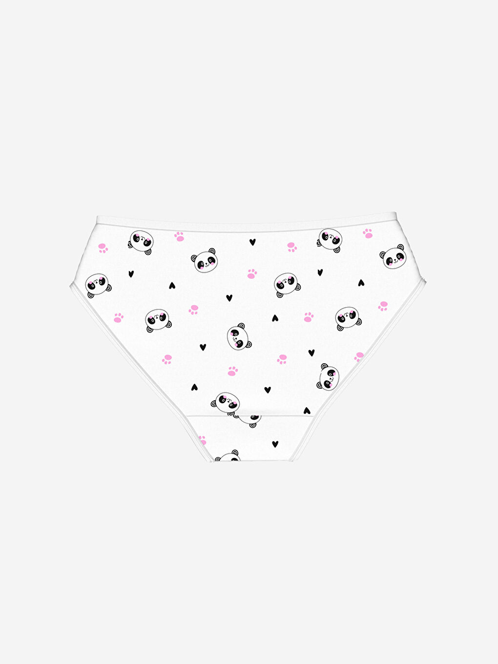 Beyaz Baskılı Kız Çocuk Külot-1