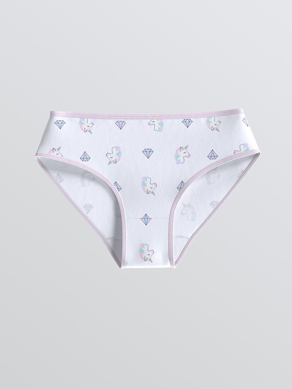 Ekru Baskılı Kız Çocuk Külot