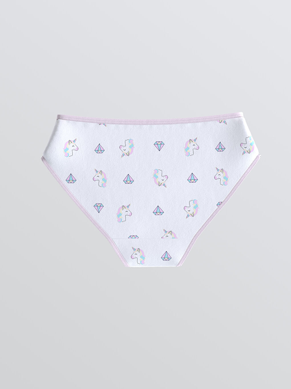 Ekru Baskılı Kız Çocuk Külot-1