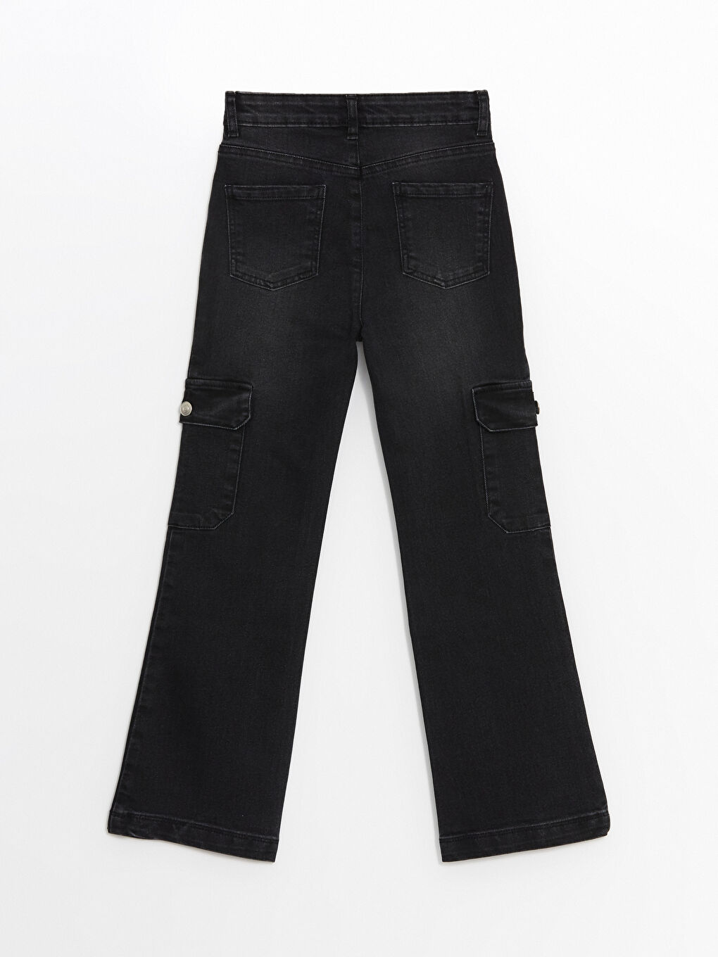 بنطلون جينز بناتي بخصر مرن قابل للتعديل-2