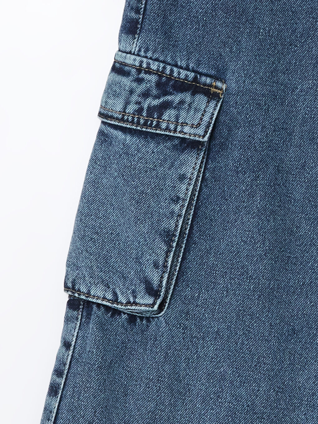 Girl's Jean Trousers with Adjustable Elastic Waist-1