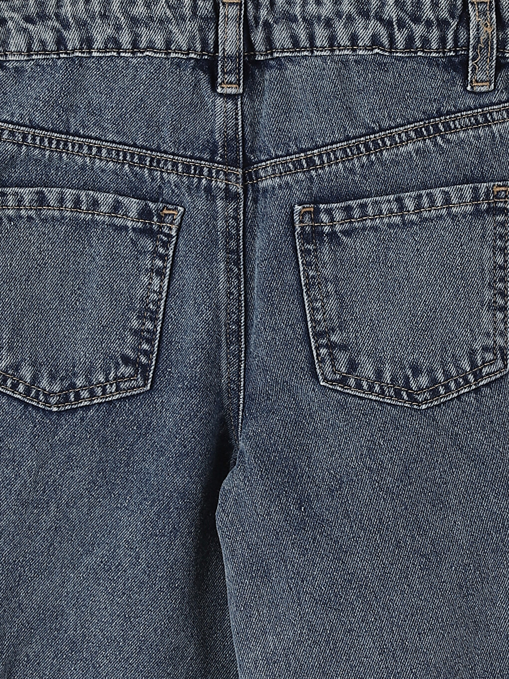Girl's Jean Trousers With Adjustable Elastic Waist-3