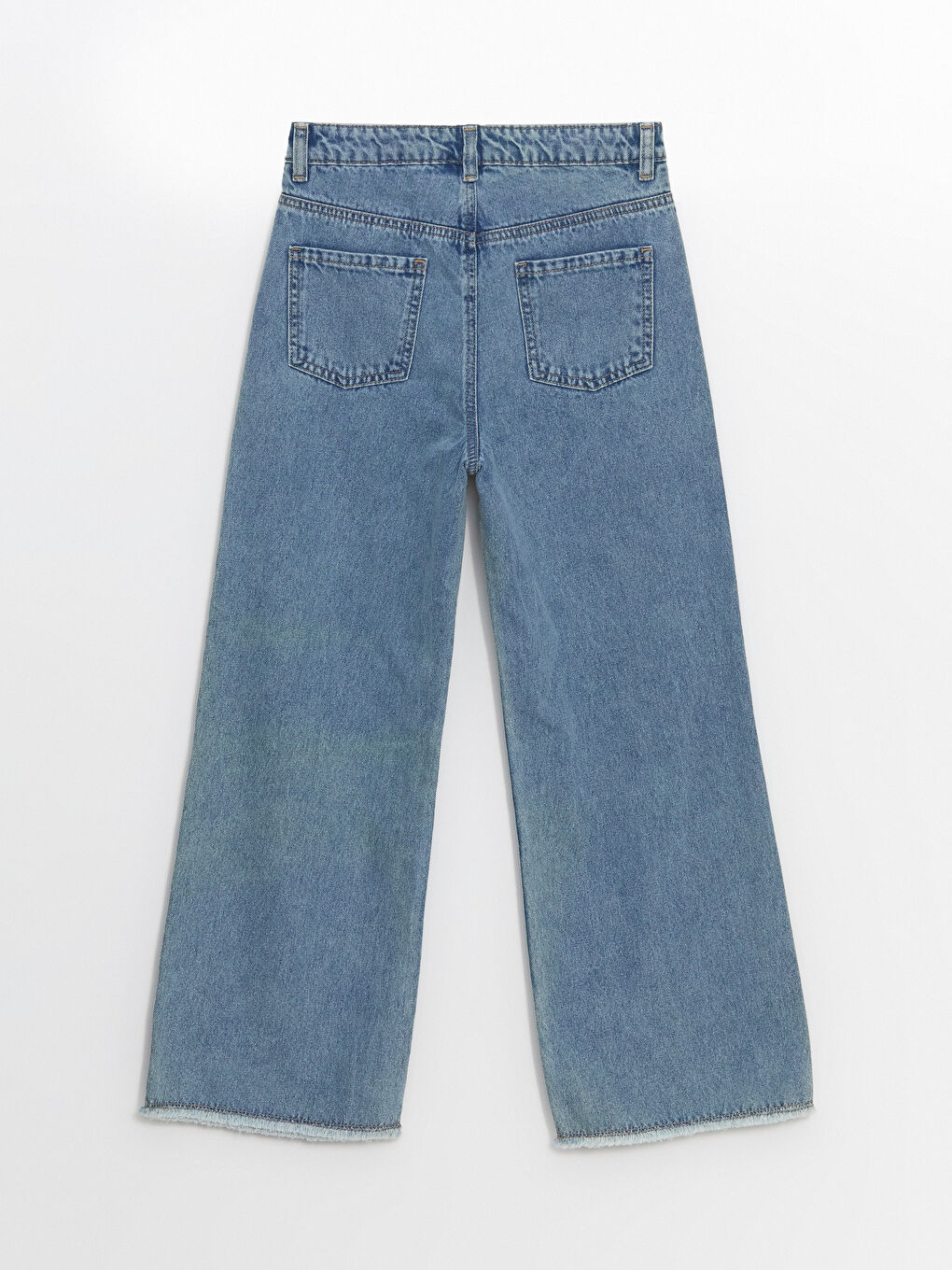 Girl's Jean Trousers with Adjustable Elastic Waist-2