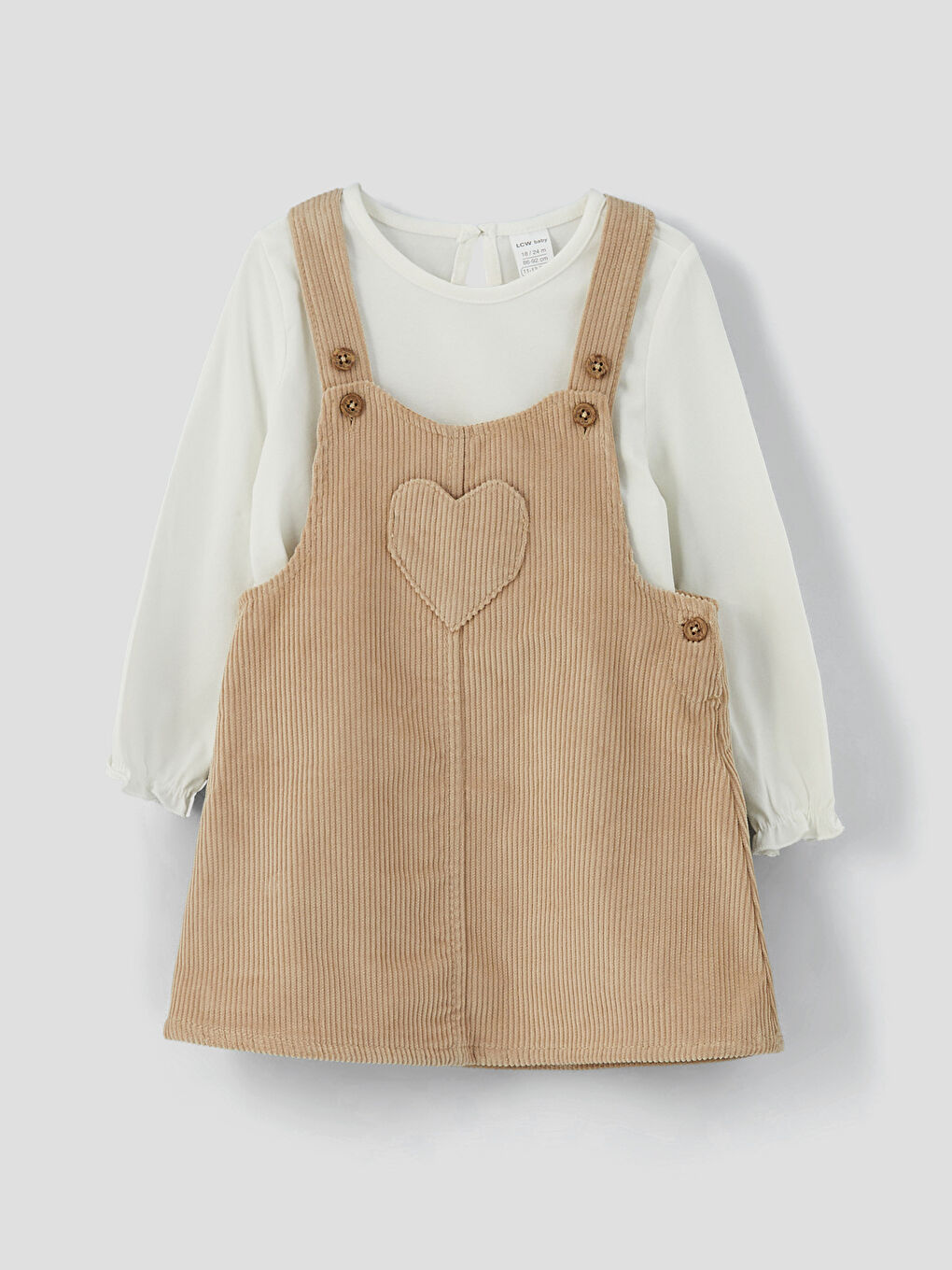 Okrugli Izrez Somot Bluzica i Tregerice za Bebe Devojčice 2-pakovanja