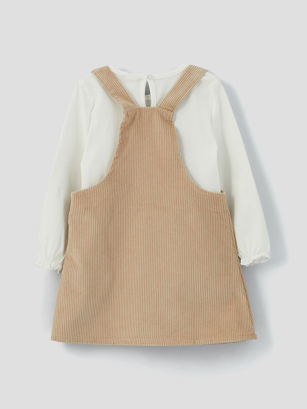 Okrugli Izrez Somot Bluzica i Tregerice za Bebe Devojčice 2-pakovanja-1