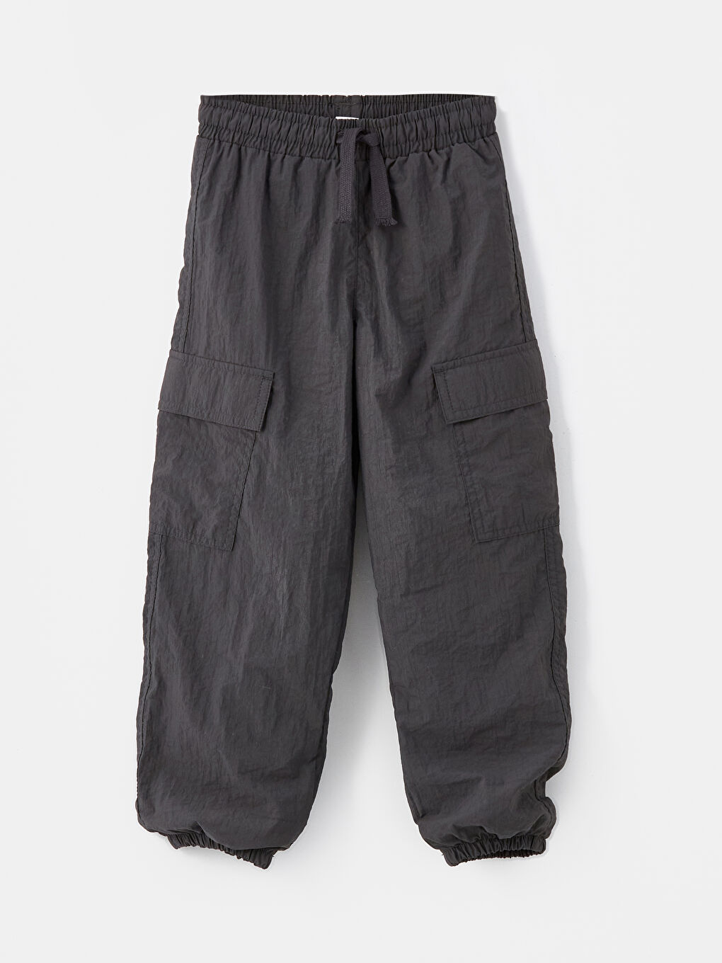 Gri Beli Lastikli Erkek Çocuk Kargo Pantolon