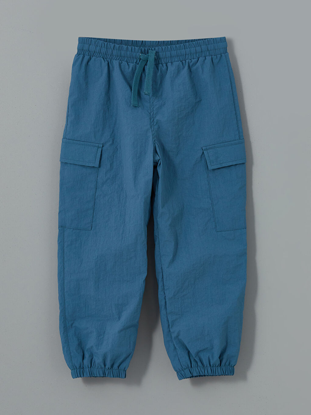 Petrol Beli Lastikli Erkek Çocuk Kargo Pantolon