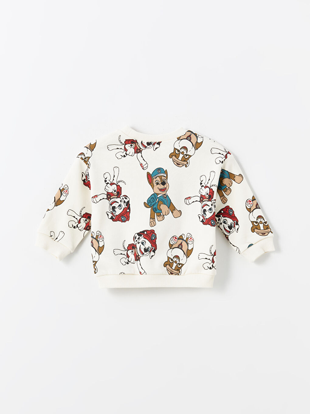 LCW baby Ekru Baskılı Bisiklet Yaka Uzun Kollu Paw Patrol Baskılı Erkek Bebek Sweatshirt - 1