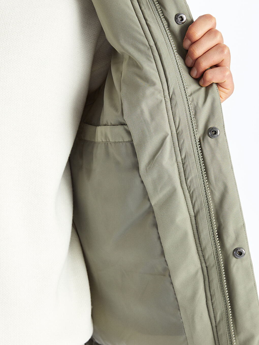 Свободный жилет с воротником-труба для мужчин-3