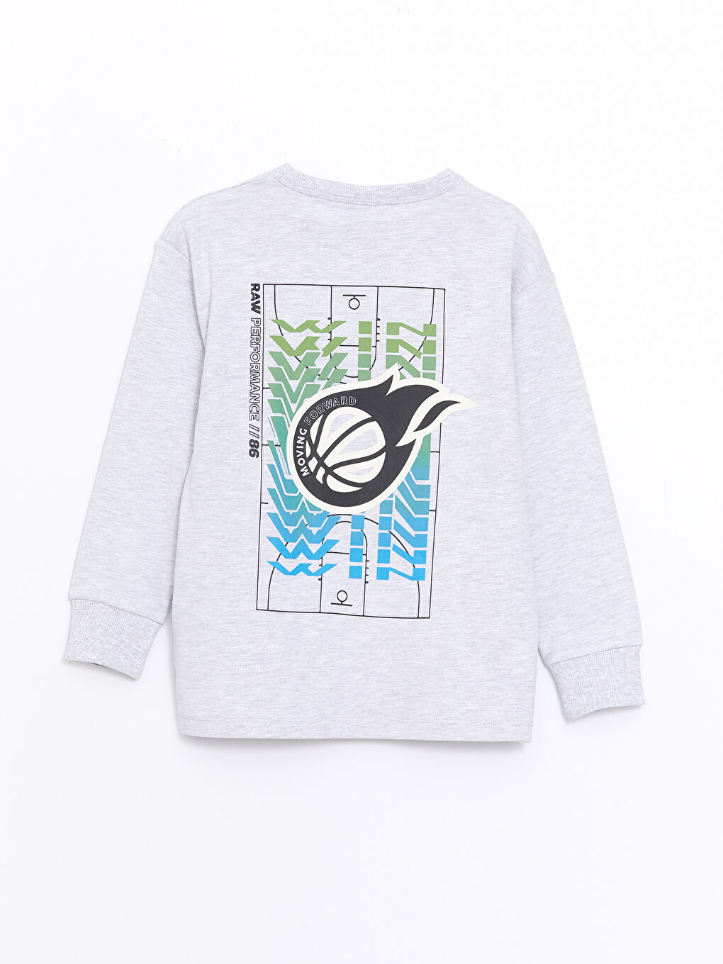 Oversize Crew Neck Boys' T-Shirt -W48832Z4-LAK